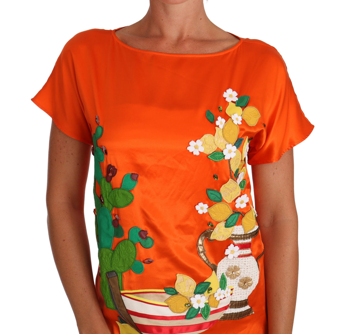 Dolce & Gabbana t-shirts for women in orange, product view 3