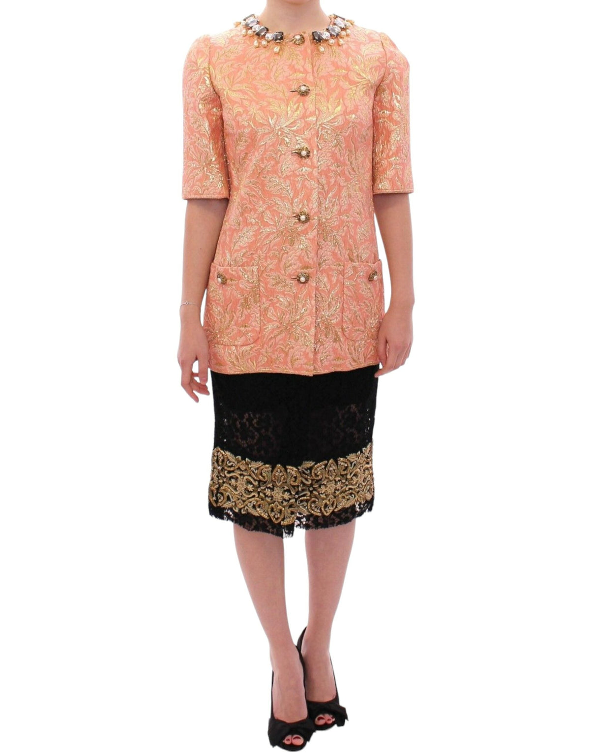 Dolce & Gabbana coats for women in pink, product view 1