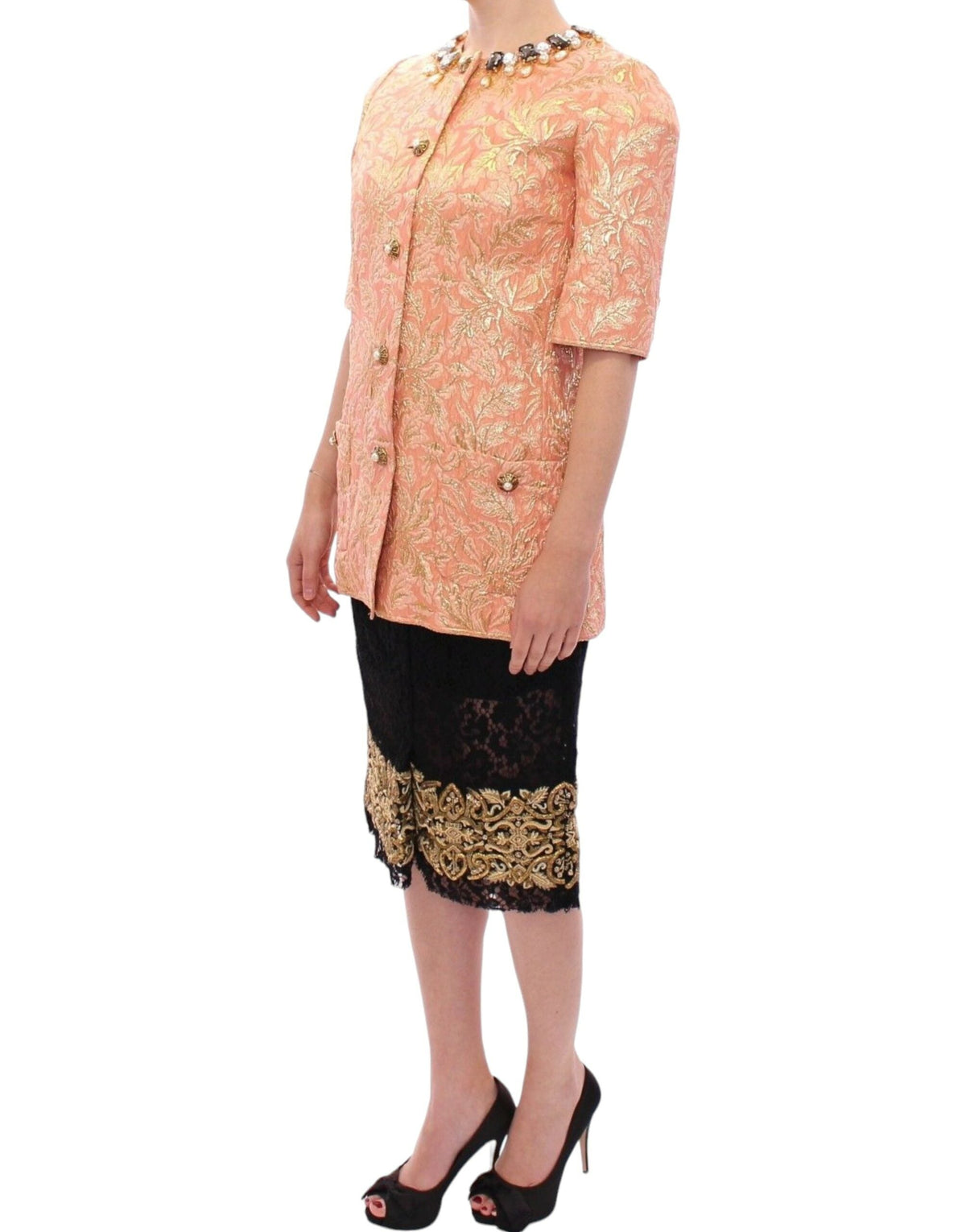 Dolce & Gabbana coats for women in pink, product view 3