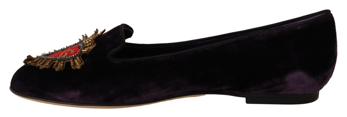 Dolce & Gabbana ballet flats for women in purple, product view 4