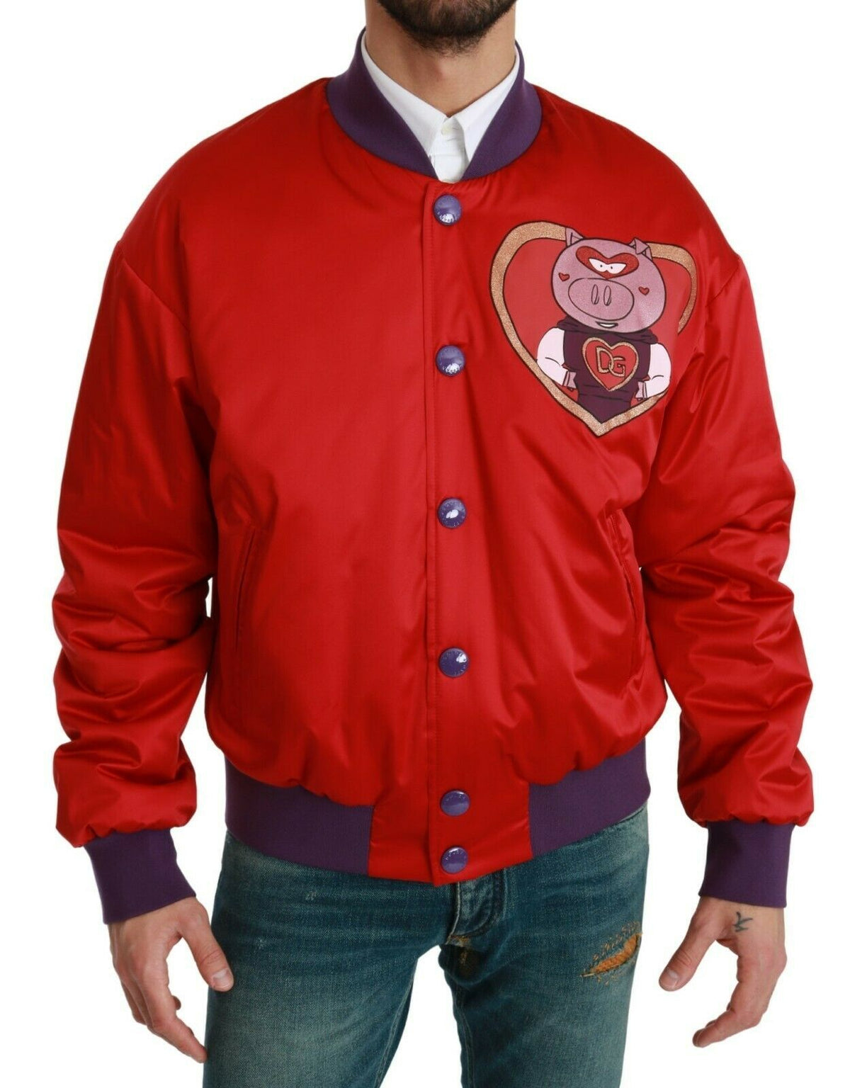 Dolce & Gabbana bombers for men in red, product view 1