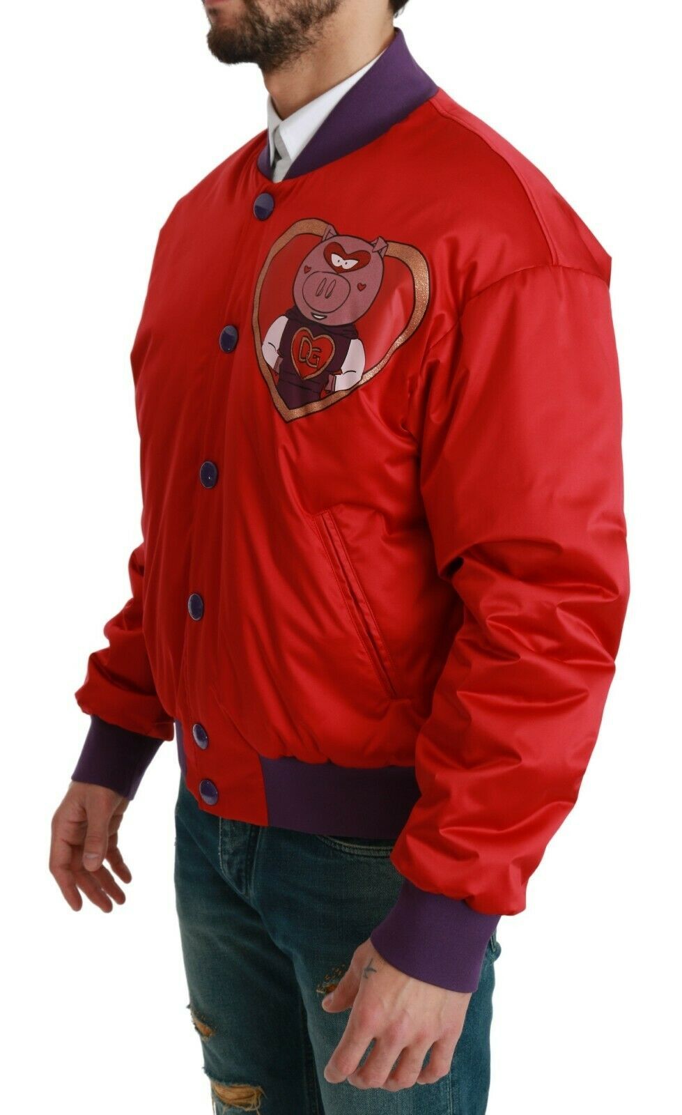 Dolce & Gabbana bombers for men in red, product view 3