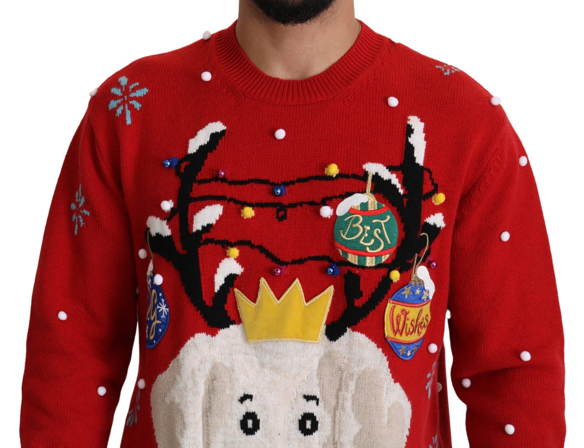 Dolce & Gabbana cashmere for men in red, product view 3