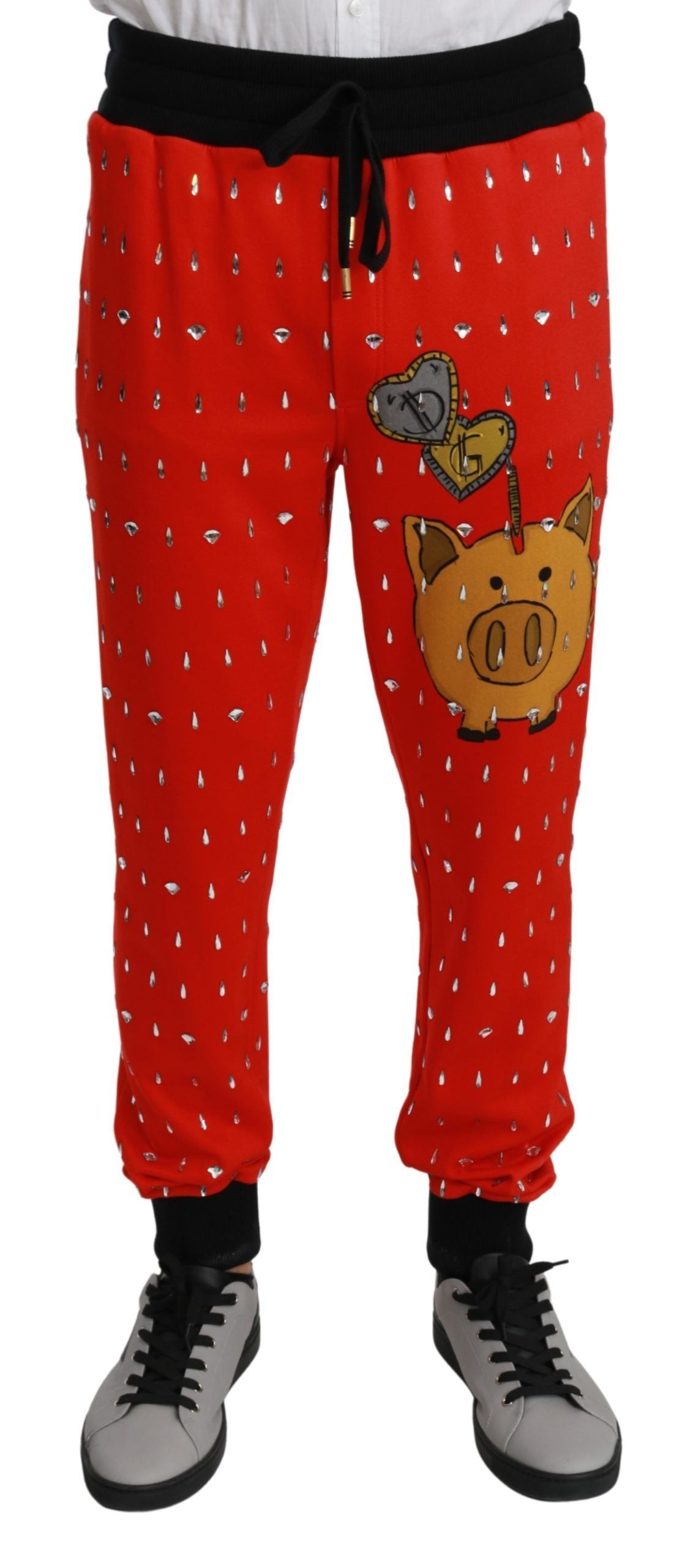 Dolce & Gabbana joggers (workout pants) for men in red, product view 1