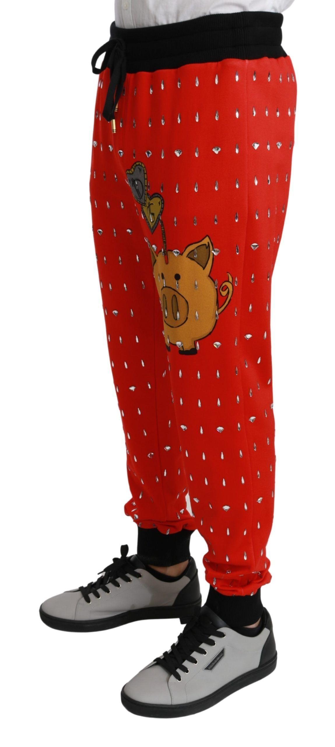 Dolce & Gabbana joggers (workout pants) for men in red, product view 2
