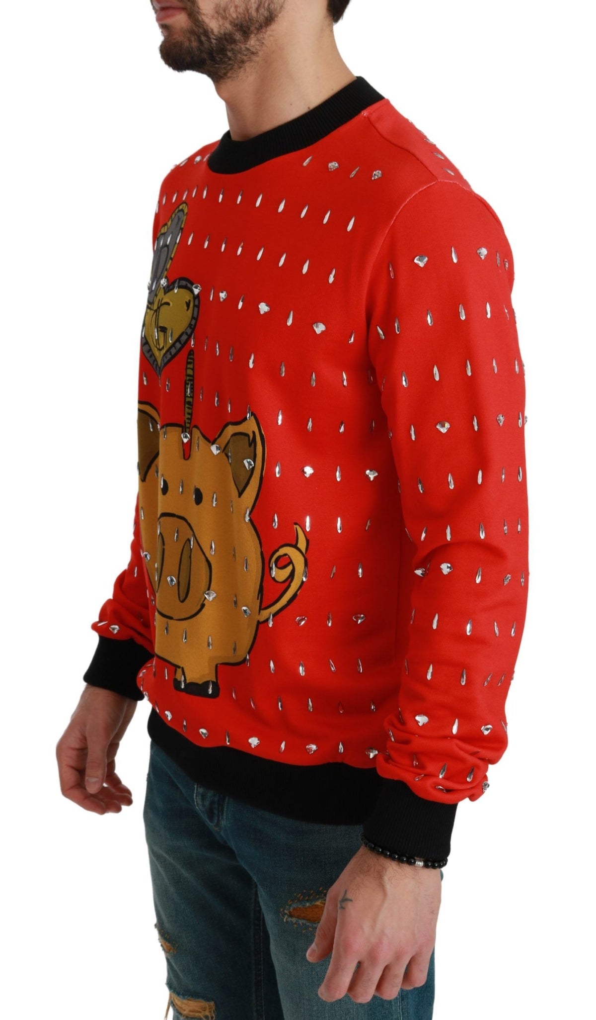 Dolce & Gabbana sweatshirts for men in red, product view 3