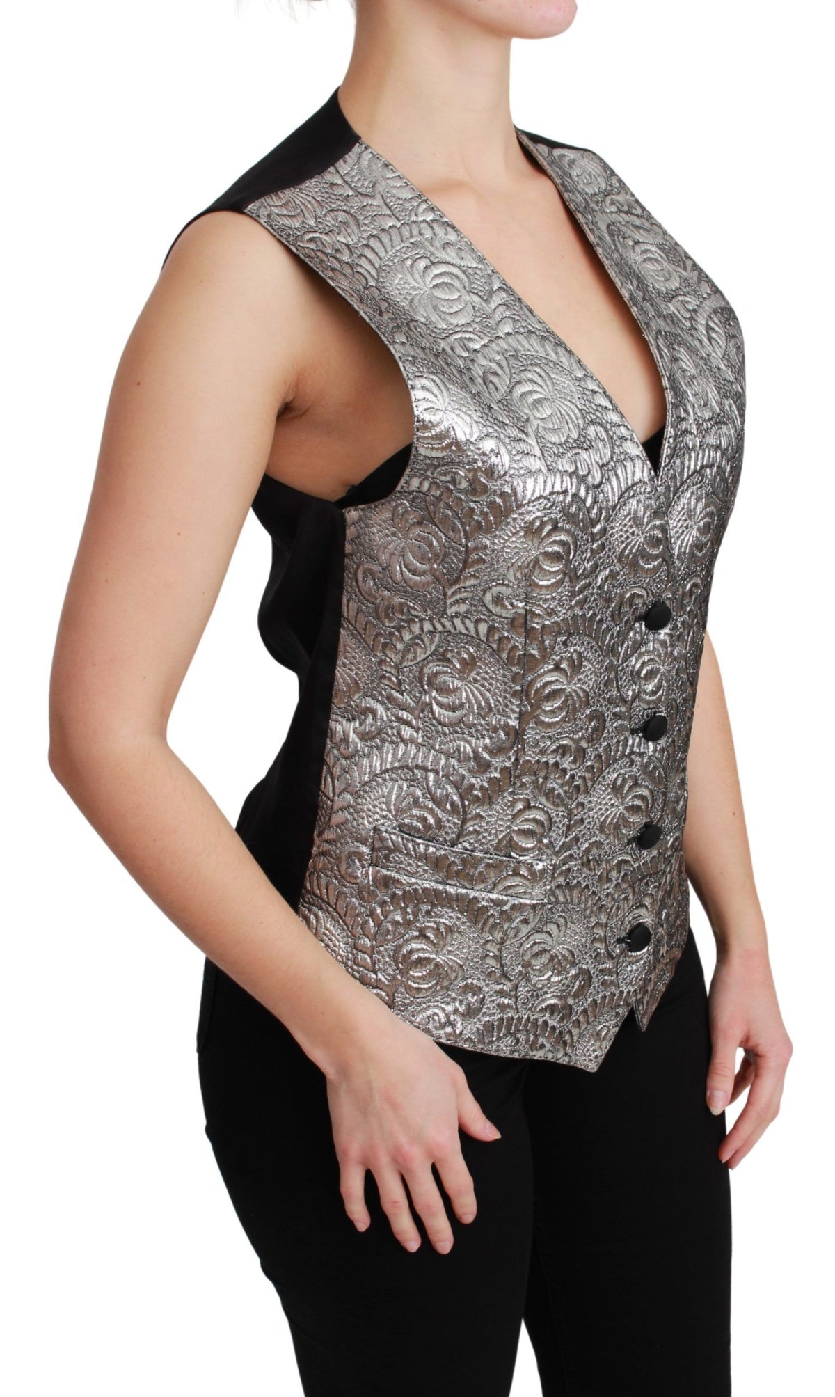 Dolce & Gabbana waistcoats for women in silver, product view 2