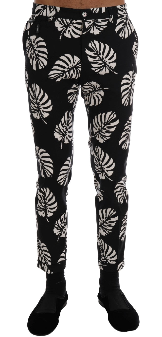 Dolce & Gabbana casual pants for men in black/white, product view 1