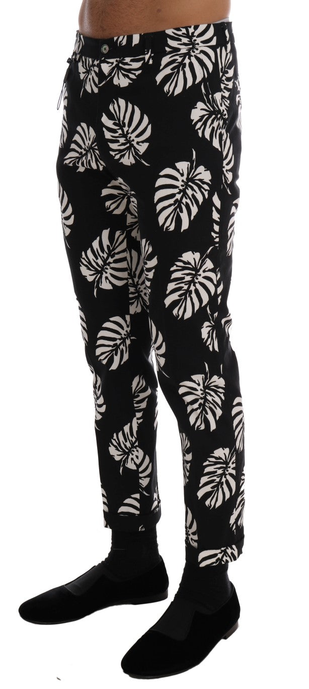 Dolce & Gabbana casual pants for men in black/white, product view 2