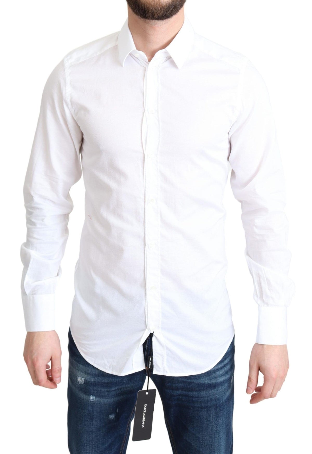 Dolce & Gabbana dress shirts for men in white, product view 1