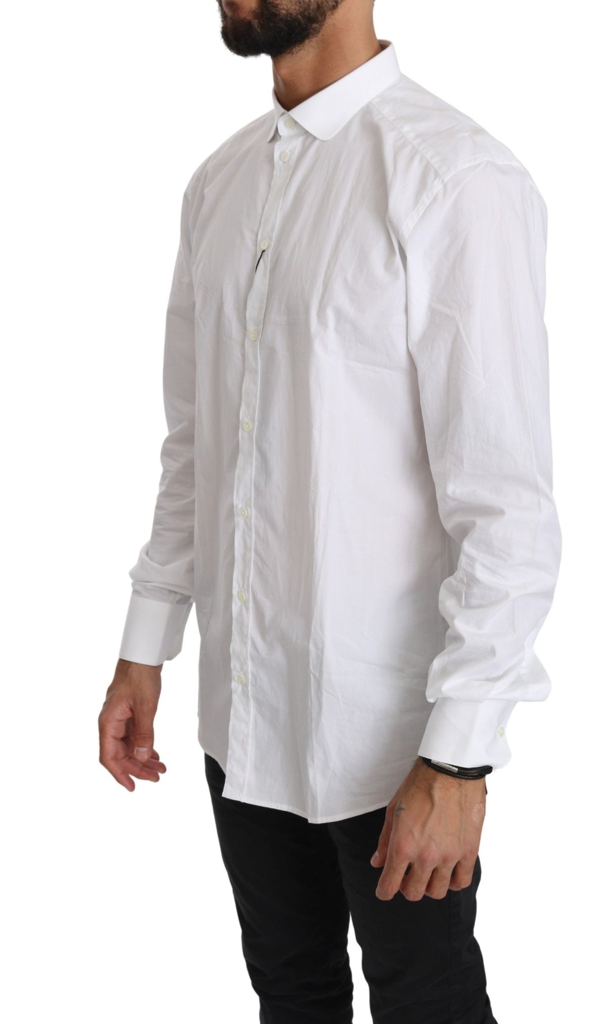 Dolce & Gabbana dress shirts for men in white, product view 2