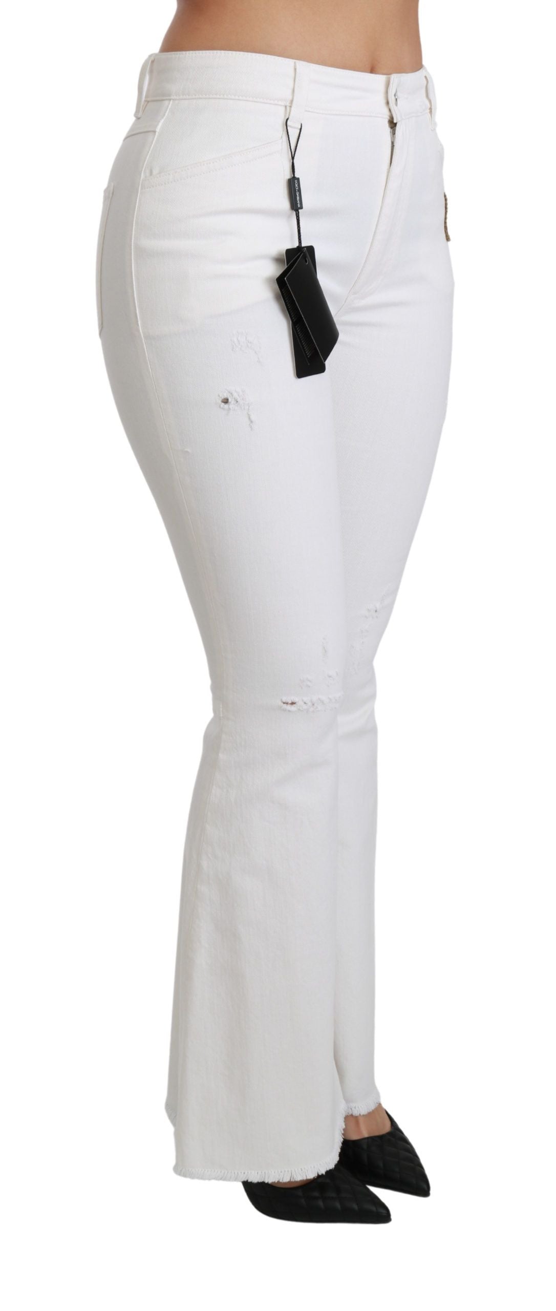 Dolce & Gabbana flared pants for women in white, product view 3