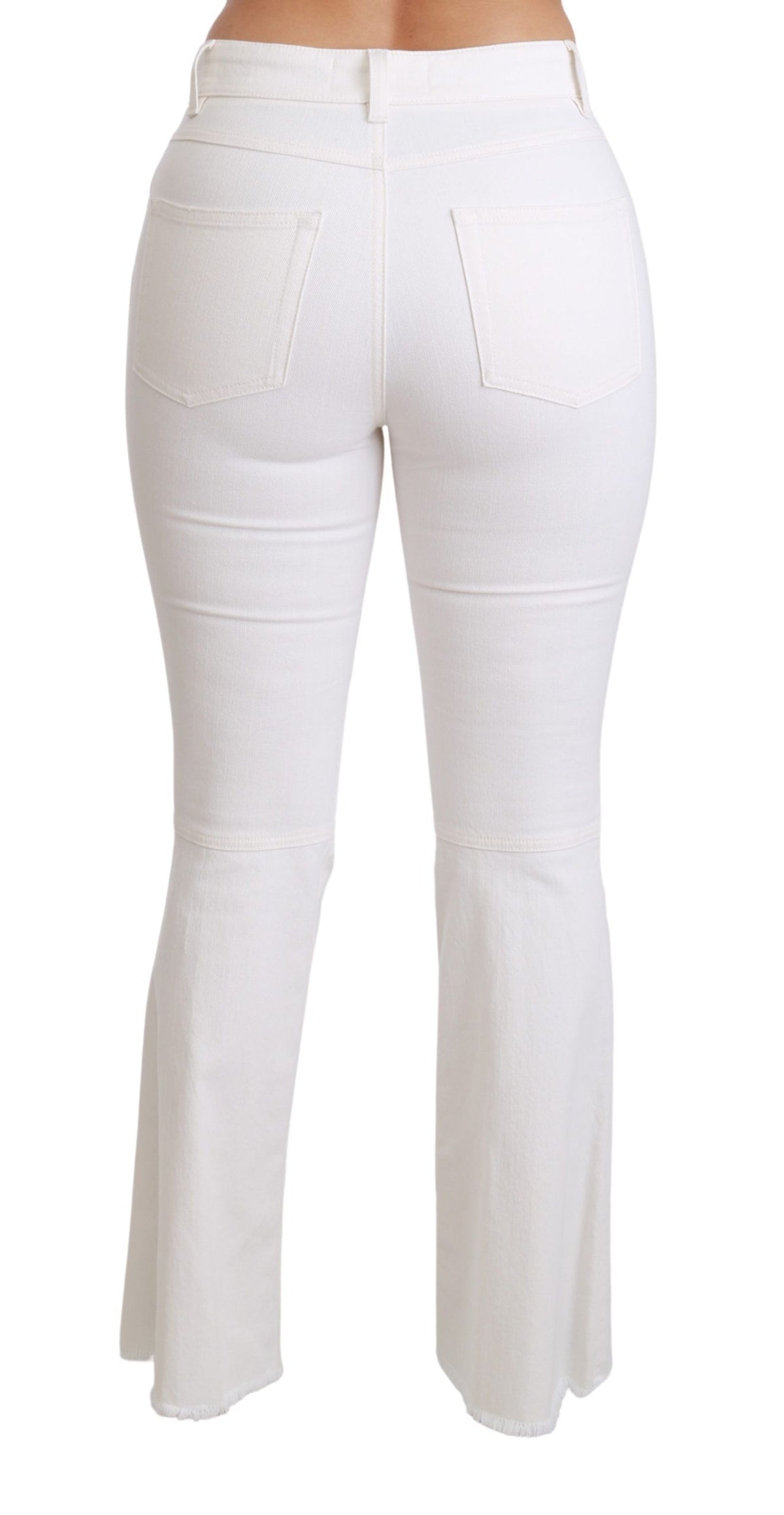 Dolce & Gabbana flared pants for women in white, product view 5