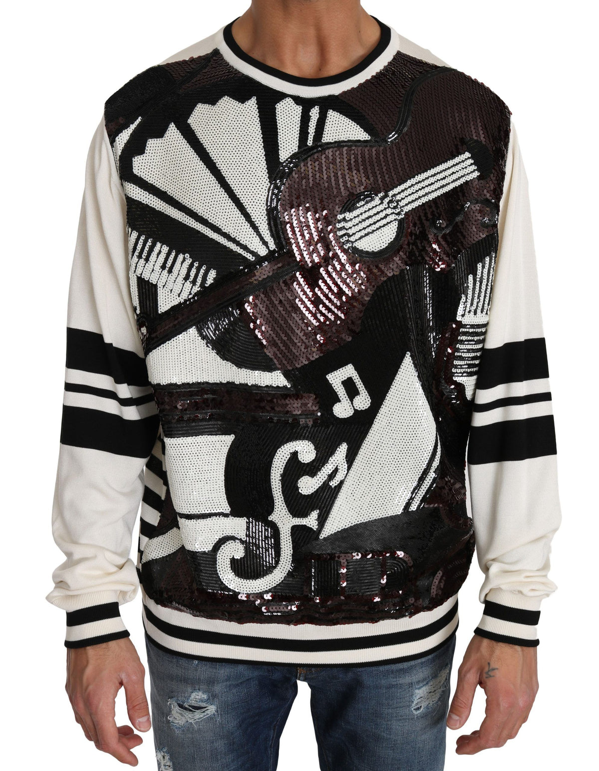 Dolce & Gabbana sweatshirts for men in black/white, product view 1