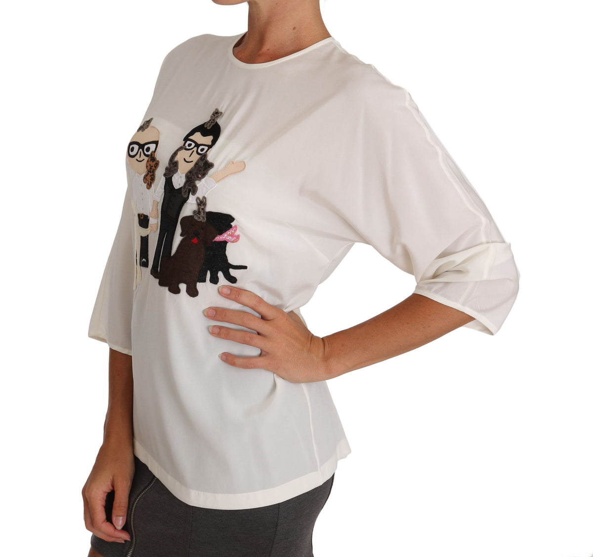 Dolce & Gabbana t-shirts for women in white, product view 2