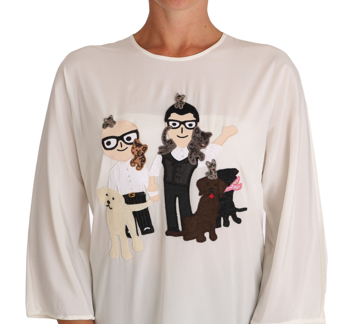 Dolce & Gabbana t-shirts for women in white, product view 3