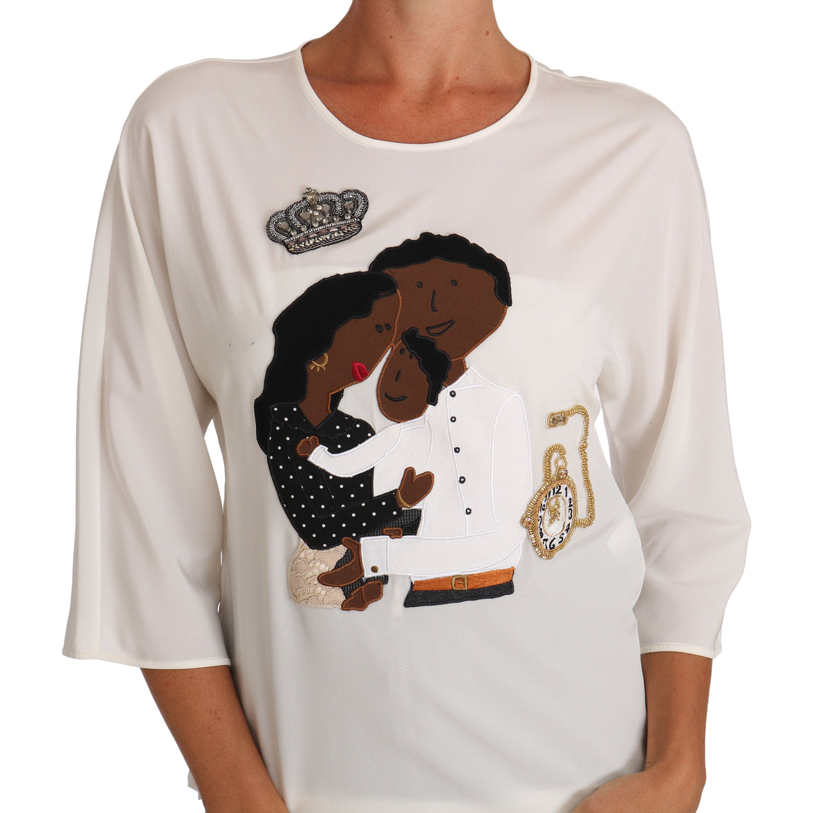 Dolce & Gabbana t-shirts for women in white, product view 4