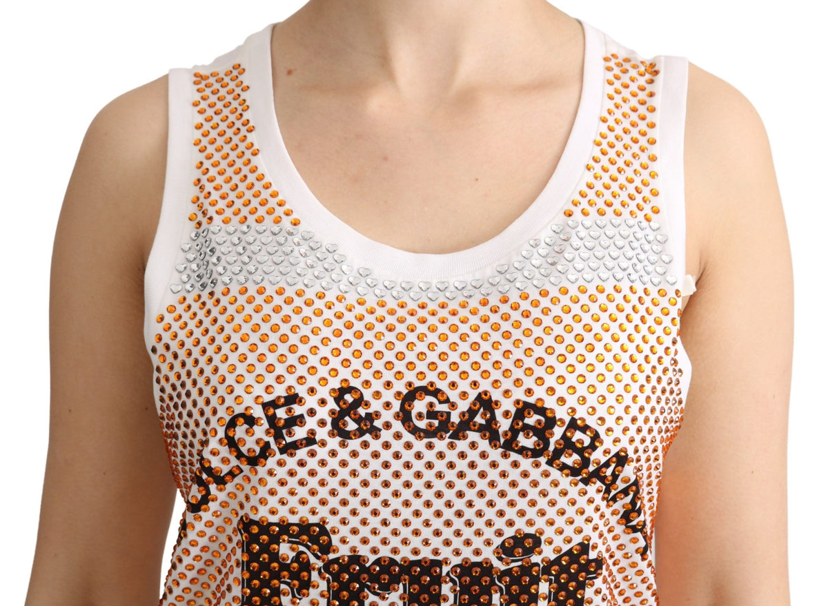 Dolce & Gabbana tank tops for women in white, product view 5