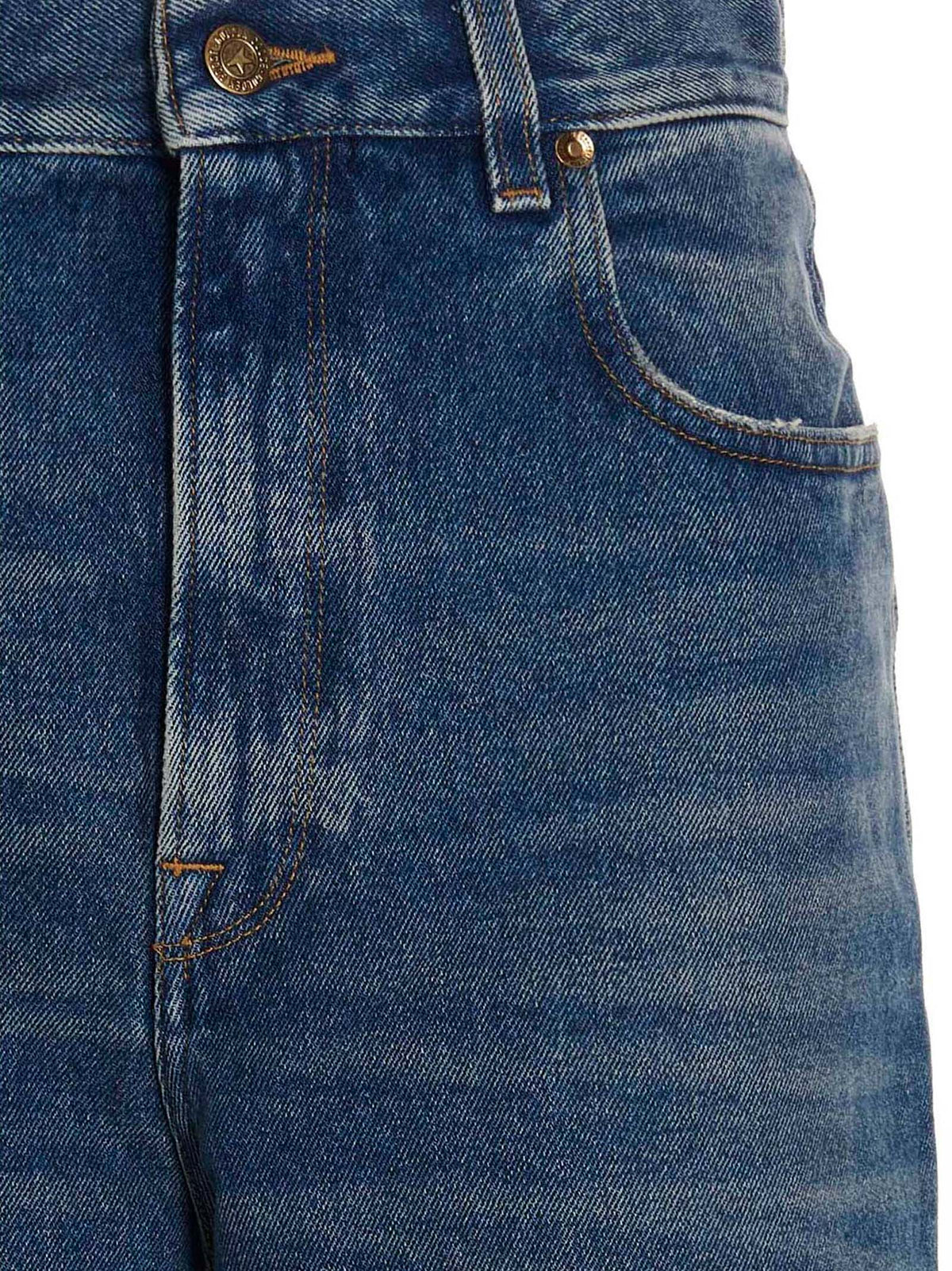 Golden Goose straight-leg jeans for women in blue, product view 3