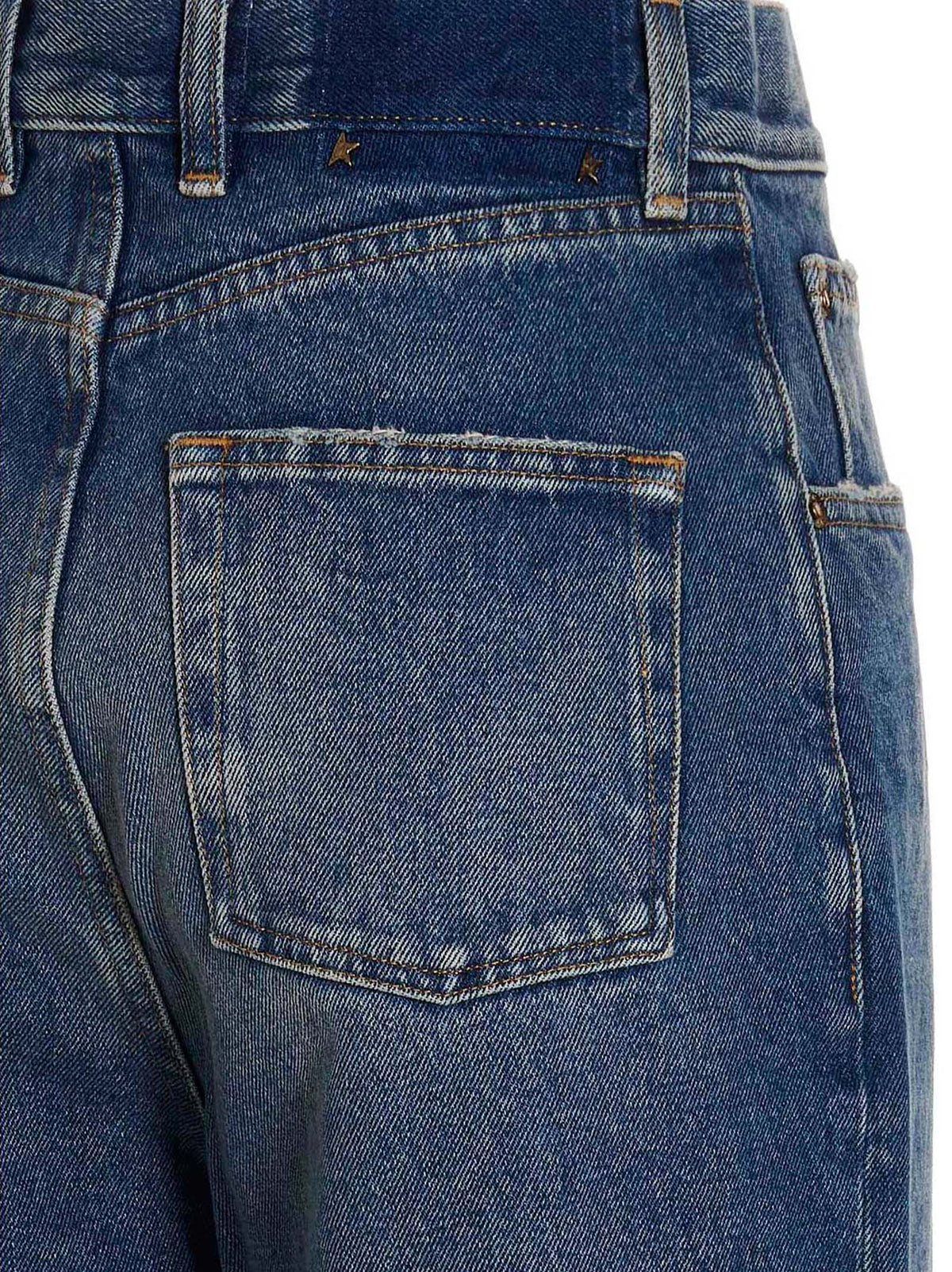 Golden Goose straight-leg jeans for women in blue, product view 4