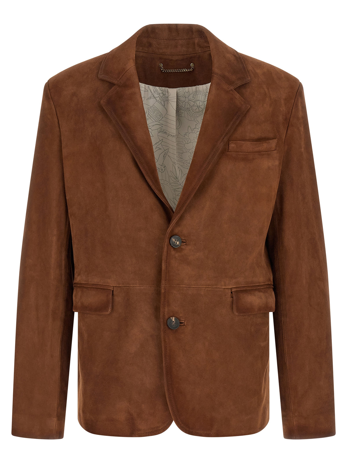 Golden Goose leather jackets for men in brown, product view 1