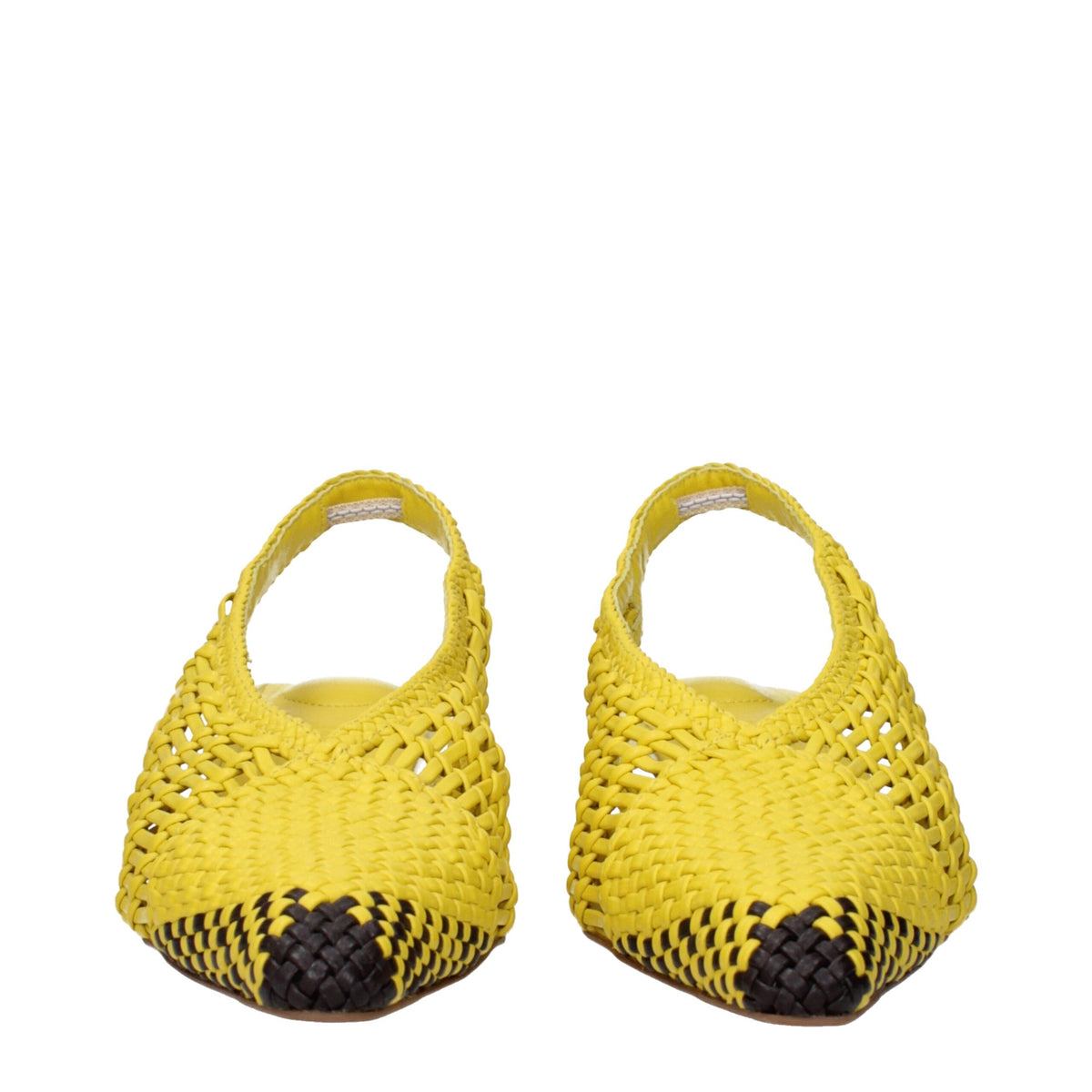 Jacquemus flat for women in yellow, product view 3