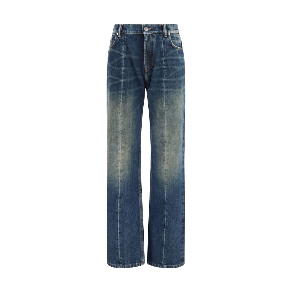 Versace straight-leg jeans for women in blue, product view 1