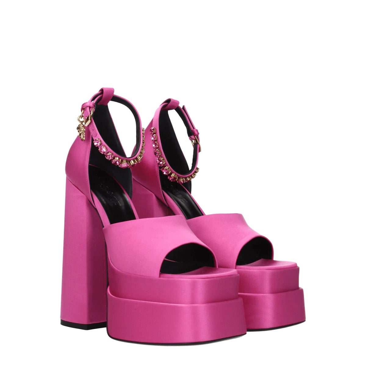 Versace platforms for women in pink, product view 2