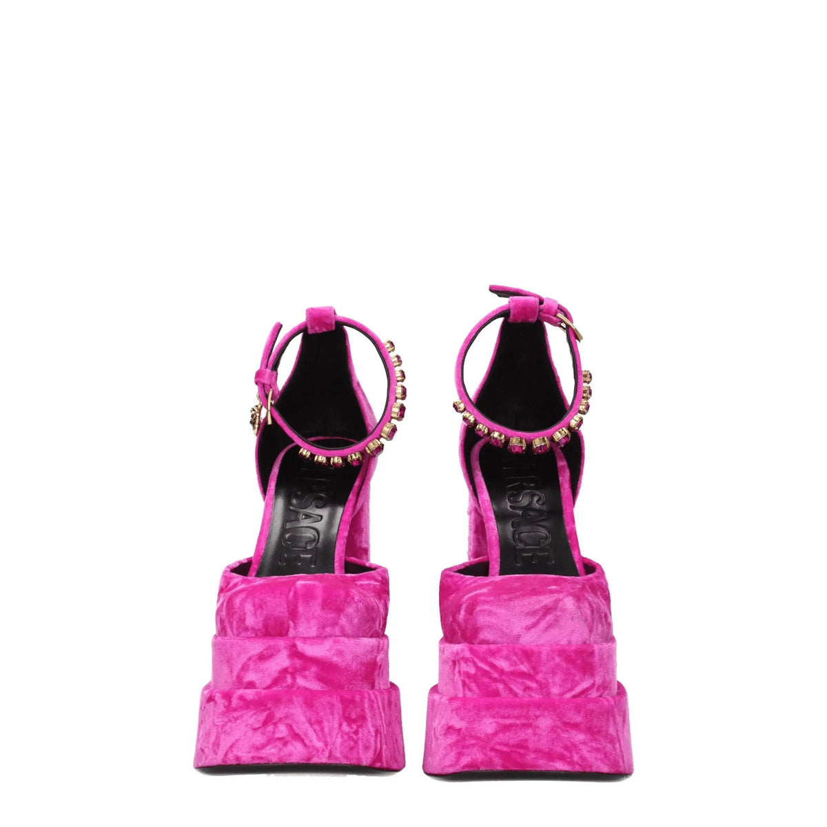 Versace platforms for women in pink, product view 3